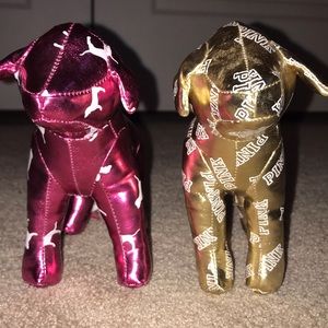 victoria secret pink golden and pink dogs